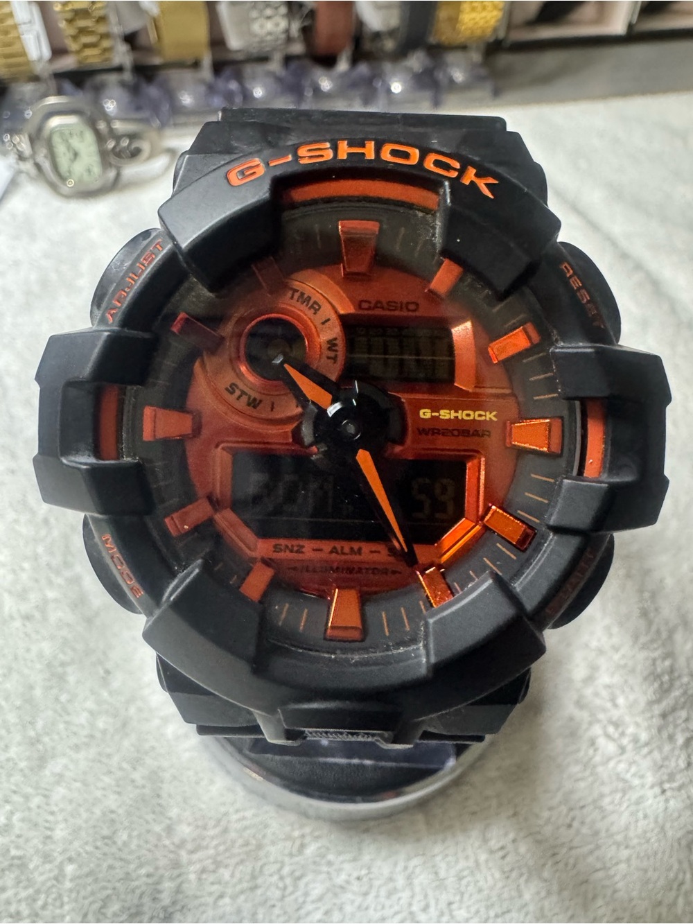 Casio G-Shock Black and Orange Rugged Sport Watch - Picture 3 of 9